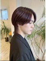 フゥカ 売市店(fuka)&nbsp;ウルフスタイル×ブリーチ×ワインレッドカラー