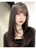ココアベージュ/オリーブグレー/小顔/黒髪[立川/髪質改善]