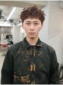 メンズショート ニュアンスパーマ ダウンバング