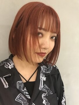 ジーナ(XENA) 切りっぱなしオレンジボブ