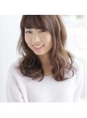 セミロングゆるふわパーマ
