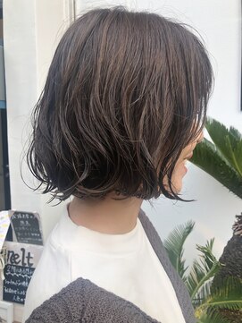 メルト 吉祥寺(melt) 【melt】大人可愛い☆切りっぱなしボブふんわりニュアンスパーマ