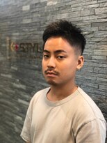 ケースタイルヘアスタジオ  虎ノ門店(K-STYLE HAIR STUDIO)&nbsp;エッジの効いたフェードスタイル<理容室>メンズ/虎ノ門/眉毛