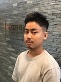 エッジの効いたフェードスタイル<理容室>メンズ/虎ノ門/眉毛