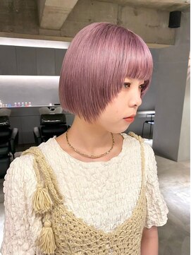 リール(rire) デザインカラーレイヤーカットウェットヘア夏オリーブベージュ