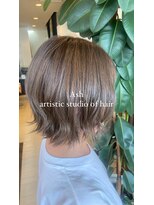 アッシュ アーティスティック スタジオ オブ ヘア(Ash artistic studio of hair) アッシュグレー×ボブ