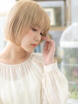 カバーヘア ブリス 大宮西口(COVER HAIR bliss)&nbsp;★ダブルカラー金髪ホワイトブロンド小顔ミニボブ10代20代★1
