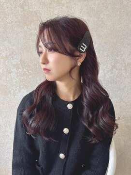 アンニュ(annuy) Instagram/annuy__o0 顔まわりカット/ベージュカラー／韓国巻き