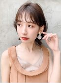 美髪シースルーバングセミディうるツヤ愛され艶感#242f0618