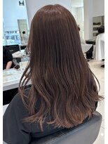 アッシュ 稲田堤店(Ash) ピンクブラウン×ロング