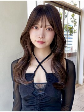 バイオレットジェム(Violet`jem) ナチュラルブラウンくびれ巻き韓国ヘアシースルーバングMI-62