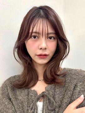 アビー(ABBEY3) くびれミディアムレイヤーカットハッシュカット銀座外はね内巻き