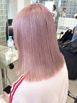 サンクプロジェクト(cinq PROJECT) 原宿韓国顔まわりミルクティーピンクピンクベージュ