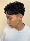 MEN’S HAIR/サーフカール/刈り上げセンターパート/鹿島田