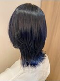◎インナーカラー×ロングウルフで遊び心