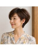 ミセス柔らか大人ショートボブ 20代 30代 40代 50代 60代