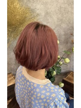 ジュラク(JURAKU) フラミンゴピンクカラー×マニッシュボブ