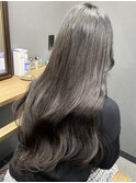 プルエクステ×アッシュグレージュ