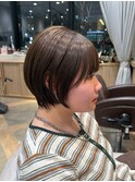 透明感カラー/ショート/くびれショート/顔周りカット