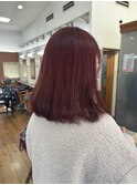 《TOPHAIR 中庄店/きゃん》ワインレッド