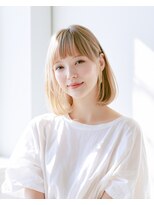 トワ 仙台店(toi)&nbsp;ハッシュレイヤー・ナチュラルボブ・前髪あり