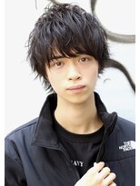 ネイビー(NAVY)&nbsp;【ミスター青山】コンパクトウルフ×マットパーマ