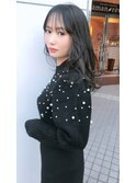 アッシュグレージュ×透明感セミロング