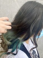 アラモア 国立(Alamoa)&nbsp;ミントグリーン×インナーカラー ブルーグリーン