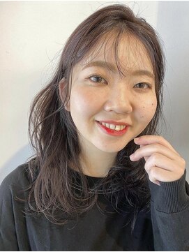 クラク 笹塚店(KURAKU) ラベンダーアッシュ/シースルーバング/20代30代