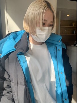 ヘアー アイス ルーチェ(HAIR ICI LUCE) ペールトーンのステップボブ/西田