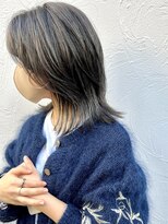 ヘアモード カクテル&nbsp;くびれロブ×グレージュカラー【JUN】