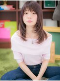 ダークラベンダーアッシュ前下がりストレートc5上尾20代30代40代