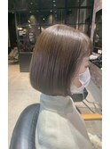 20代30代40代ストレートボブリップラインラベンダーベージュ