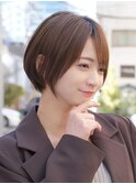 20代30代40代◎小顔ショートボブチョコレートカラー新宿代々木