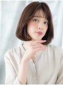 内巻きニュアンスカラー前下がり髪質改善ボブｆ小山20代30代40代