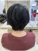 50代ボリュームない方必見！乾かしただけでまとまるショートボブ