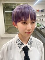 ダブ アオヤマ(DaB AOYAMA)&nbsp;マッシュショート　パープルカラー　パープルヘア　ショートヘア