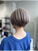 大人ハイトーングレージュ/京都三条河原町/髪質改善ショートボブ
