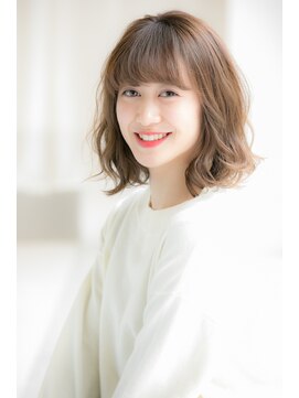 アイノアヌエール 代々木店(AInoa Nouer) 長めボブゆるふわスタイル