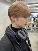 ハンサムショートボブ前髪くびれショートボブ前下がりショート