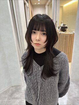 ジル(JiLL.) イメチェン！黒髪ロングウルフカット【広島/本通】