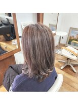 ジーウィズヘアー(G-with hair) ハイライトカラー、レイヤーロブ