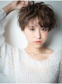 グレーベージュ似合わせカット小顔束感ショートu戸頭20代30代