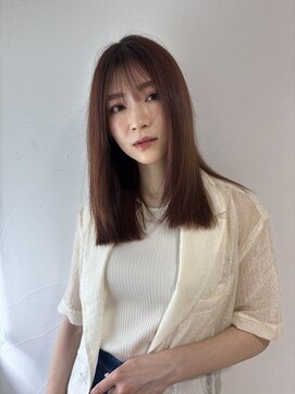 クラン(Chlan) 透明感ストレート艶髪×アッシュベージュ