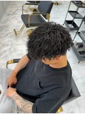 ツイストスパイラルパーマ波巻きスパイラルパーマツーブロック