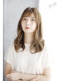 大人ガーリーミディアムレイヤー似合わせカットダークアッシュ28