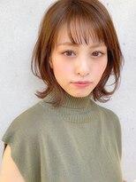 トゥーナ 表参道(tona) ミディアムレイヤー、外ハネボブ、グレージュ☆