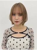 ボブディオリーブベージュ髪質改善縮毛矯正フェイスレイヤー
