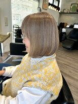 コラソン(corazon) 前髪、顔まわりカット+柔らかベージュ