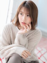 アルバハナレ 横浜(αlba HANARE)&nbsp;関内/髪質改善/シースルー前髪☆ラテグレージュ☆レイヤーボブo